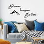 Wallity Dream Imagine Belive Escultura de Pared de Metal Negra